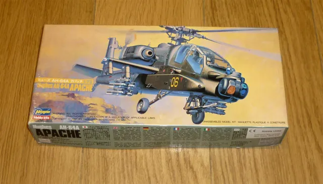 Maquettes de véhicules 1/24ème Soldes -Hasegawa Soldes Hasegawa 1 72 scale Hughes AH 64A Apache helicopter