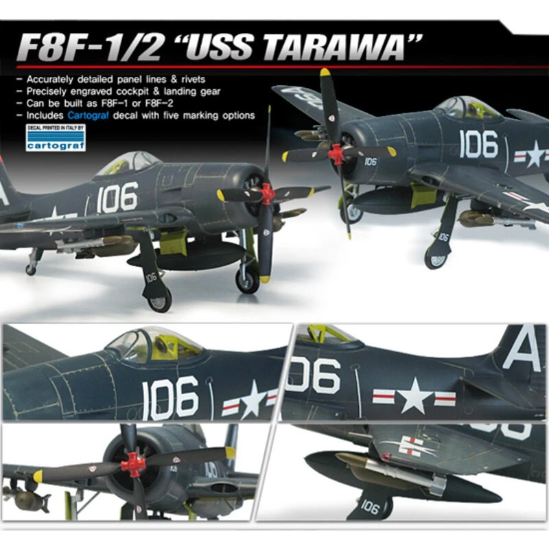 Academy Maquette Avion F8f-1 Uss Tarawa 6 Academy Maquette Avion F8f-1 Uss Tarawa – Image 4