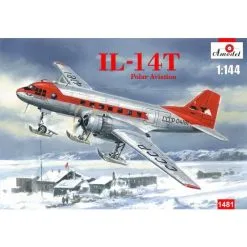 Amodel Maquette Avion Ilyushin Il-14T Polar Aviation Sur Des Skis