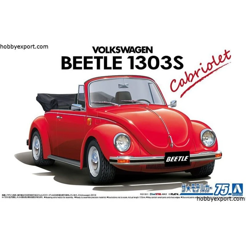 Aoshima Maquette VOLKSWAGEN 15ADK Coccinelle 1303S CABRIOLET 1975 3 Aoshima Maquette VOLKSWAGEN 15ADK Coccinelle 1303S CABRIOLET 1975