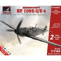 ARMORY Messerschmitt Bf-109E-3 Et Bf-109E-4, Set 1 Seconde Guerre Mondiale: à L'origine, Kit Plastique Injecté Avec Pièces En PE Contie
