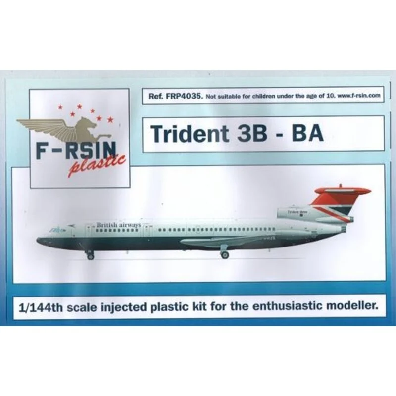 F-rsin Trident 3B - British Airways - Laser-printed Decals With White Silk-screened Registrations. 3 F-rsin Trident 3B - British Airways - Laser-printed Decals With White Silk-screened Registrations.