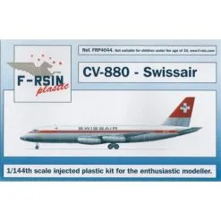 Maquette Avion Swissair Convair 880 Laser Decals 1/144 - F-rsin Plastic P4044