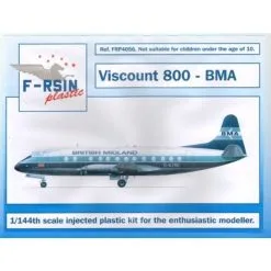 F-rsin Maquette Avion Viscount 800 - BMA (silk-screened Decals)