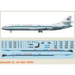 F-rsin Maquette Avion Caravelle 12 Air Inter 70