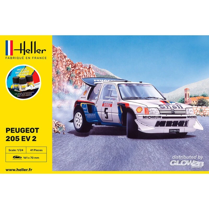 Heller Maquette STARTER KIT (Kit De Démarrage) Peugeot 205 EV 2 5 Heller Maquette STARTER KIT (Kit De Démarrage) Peugeot 205 EV 2 – Image 3