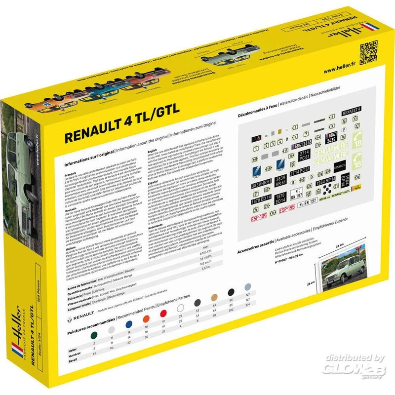 Heller Maquette STARTER KIT (Kit De Démarrage) Renault 4l 6 Heller Maquette STARTER KIT (Kit De Démarrage) Renault 4l – Image 4