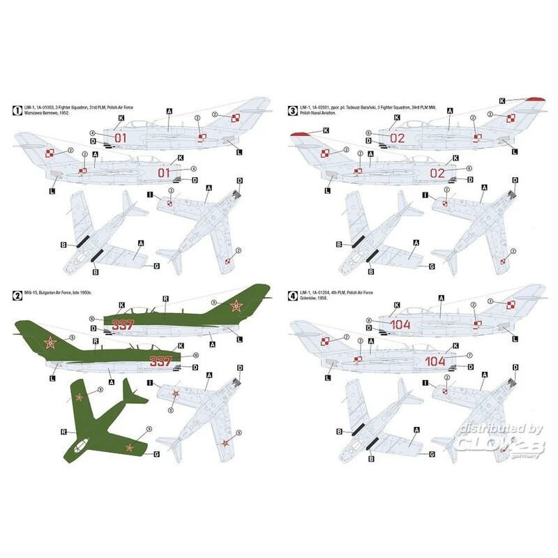 Hobby 2000 Maquette Avion Mig-15 / Lim-1 4 Hobby 2000 Maquette Avion Mig-15 / Lim-1 – Image 2
