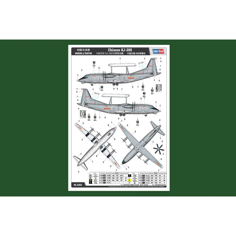 Hobby Boss Maquette Avion Shaanxi KJ-200 'Moth' AWACS 7 Hobby Boss Maquette Avion Shaanxi KJ-200 'Moth' AWACS – Image 5