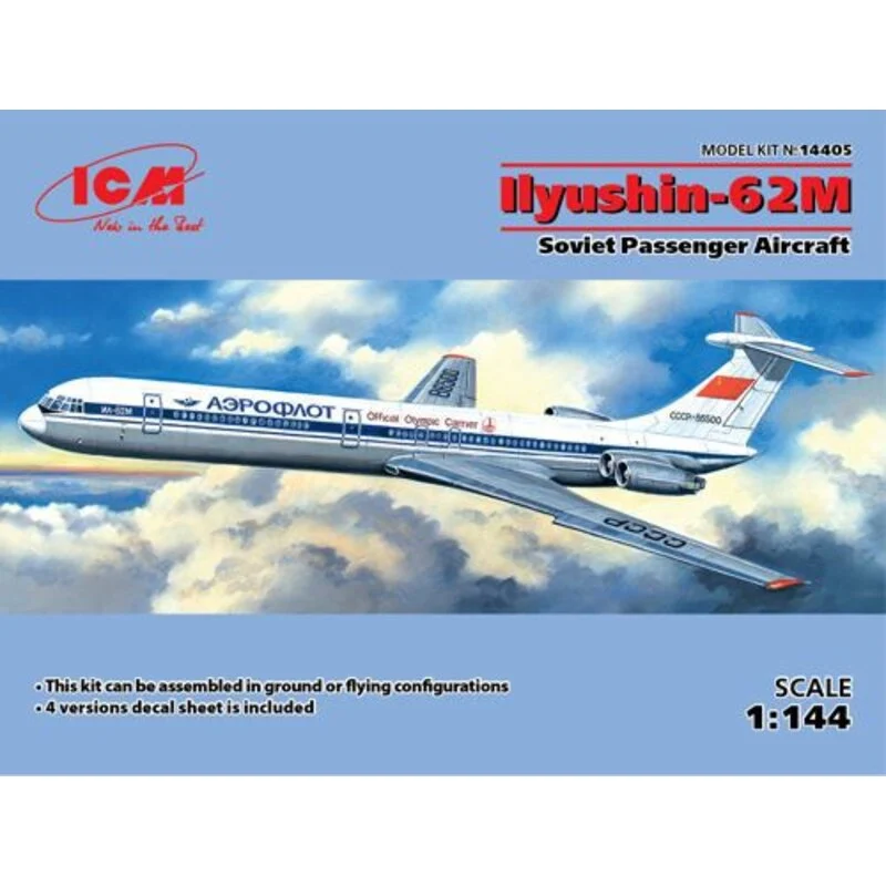 ICM Maquette Avion Ilyushin Il-62M, Avion De Passagers Soviétique DEVRAIT Janvier 2015! 3 ICM Maquette Avion Ilyushin Il-62M, Avion De Passagers Soviétique DEVRAIT Janvier 2015!