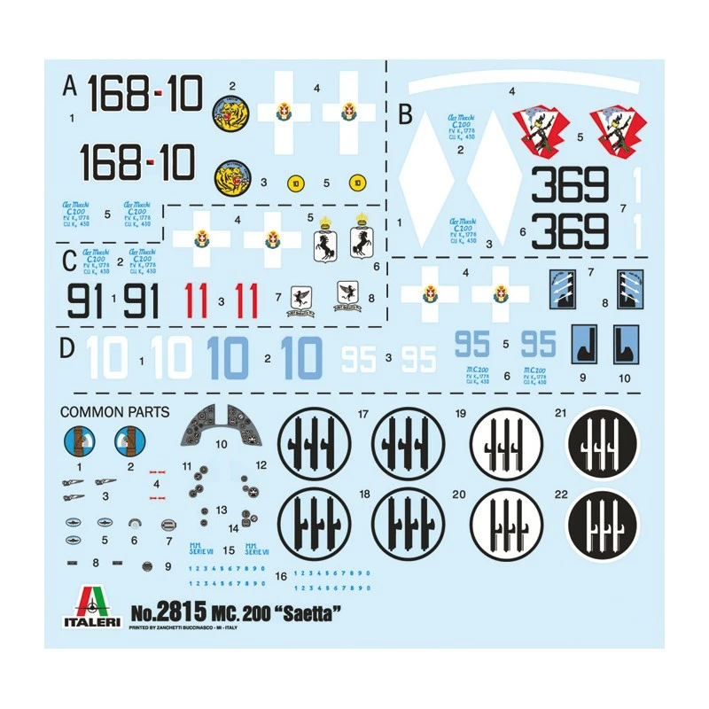 Italeri Maquette Avion Macchi MC.200 Saetta 5 Italeri Maquette Avion Macchi MC.200 Saetta – Image 3