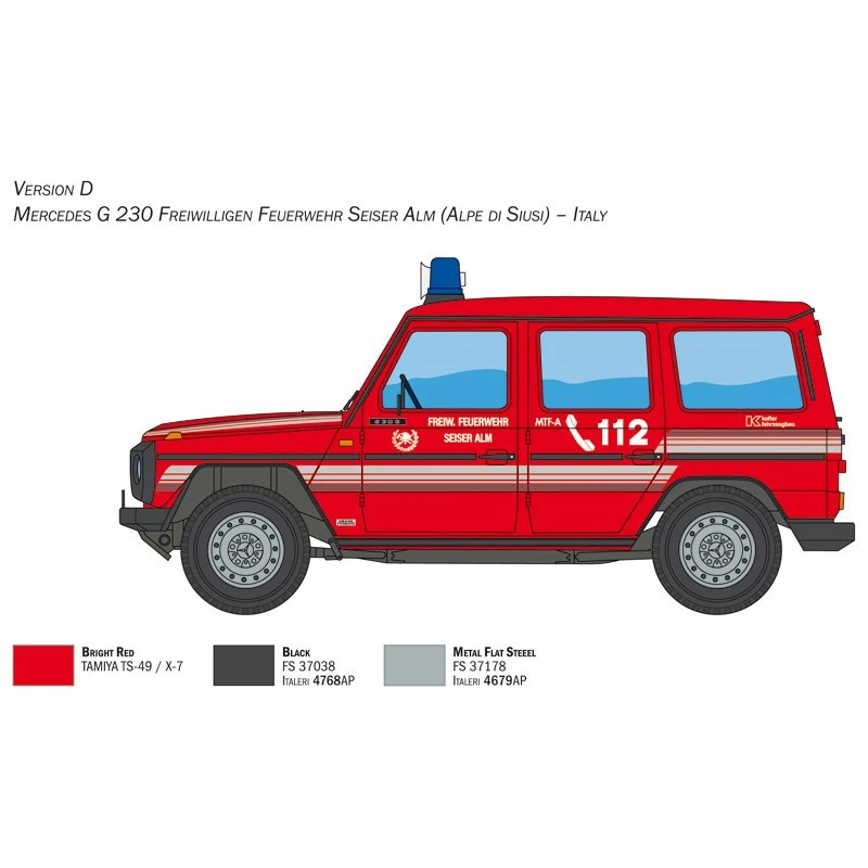 Italeri Maquette Mercedes G230 Pompiers 10 Italeri Maquette Mercedes G230 Pompiers – Image 8