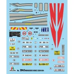 Italeri Maquette Camion Mercedes-Benz 2238 6x4 -Hasegawa Soldes italeri i3943 mercedes benz 2238 6x4 5