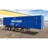 Italeri Maquette Camion Remorque Container 40&039; -Hasegawa Soldes italeri i3951 remorque container 40039