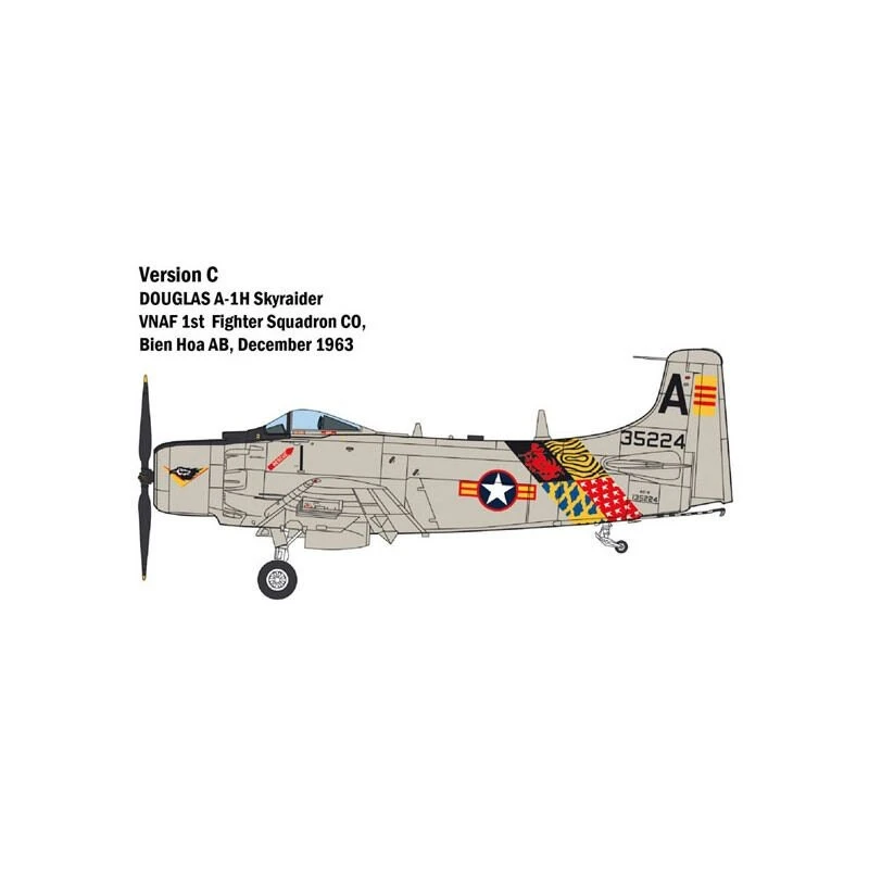 Italeri Maquette Avion A-1H Skyraider 1/48 8 Italeri Maquette Avion A-1H Skyraider 1/48 – Image 6