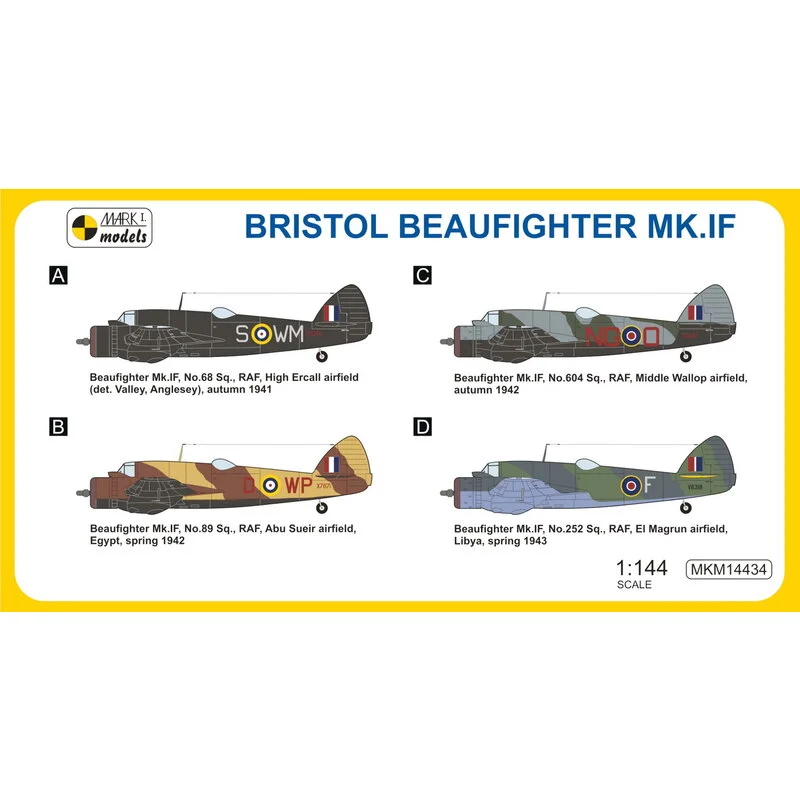 MARK I Models Bristol Beaufighter Mk.IF 'Nuit Fighter'The Bristol Beaufighter était Longue Portée Chasseur Lourd Britannique, Développé Au Déb 4 MARK I Models Bristol Beaufighter Mk.IF 'Nuit Fighter'The Bristol Beaufighter était Longue Portée Chasseur Lourd Britannique, Développé Au Déb – Image 2