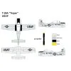 Miniwings Maquette Avion Trident Nord-américain T-28A - USAF -Hasegawa Soldes miniwings mini313 trident nord americain t 28a usaf