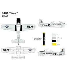 Miniwings Maquette Avion Trident Nord-américain T-28A - USAF