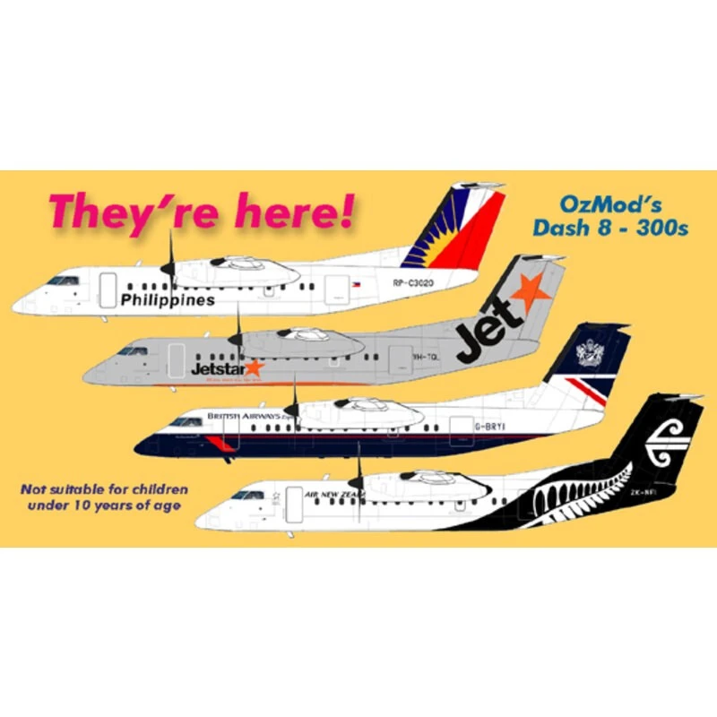 OzMods Maquette Avion Bombardier Dash 8 300 Air New Zealand Avec Pièces En Résine 3 OzMods Maquette Avion Bombardier Dash 8 300 Air New Zealand Avec Pièces En Résine