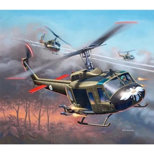 Revell Maquette Avion Bell UH-1H Gunship -Hasegawa Soldes revell rv4983 bell uh 1h gunship