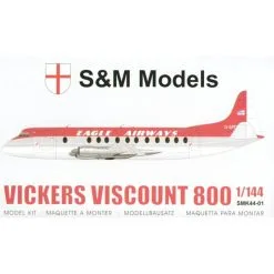 S & M Models Maquette Avion Vickers Viscount 800. Décalques 'Eagle Airways'