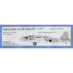 Sanger Maquette Avion Nakajima Ki-49 Helen Avec Décalques Pour 5 Avions Et Pièces En Métal
