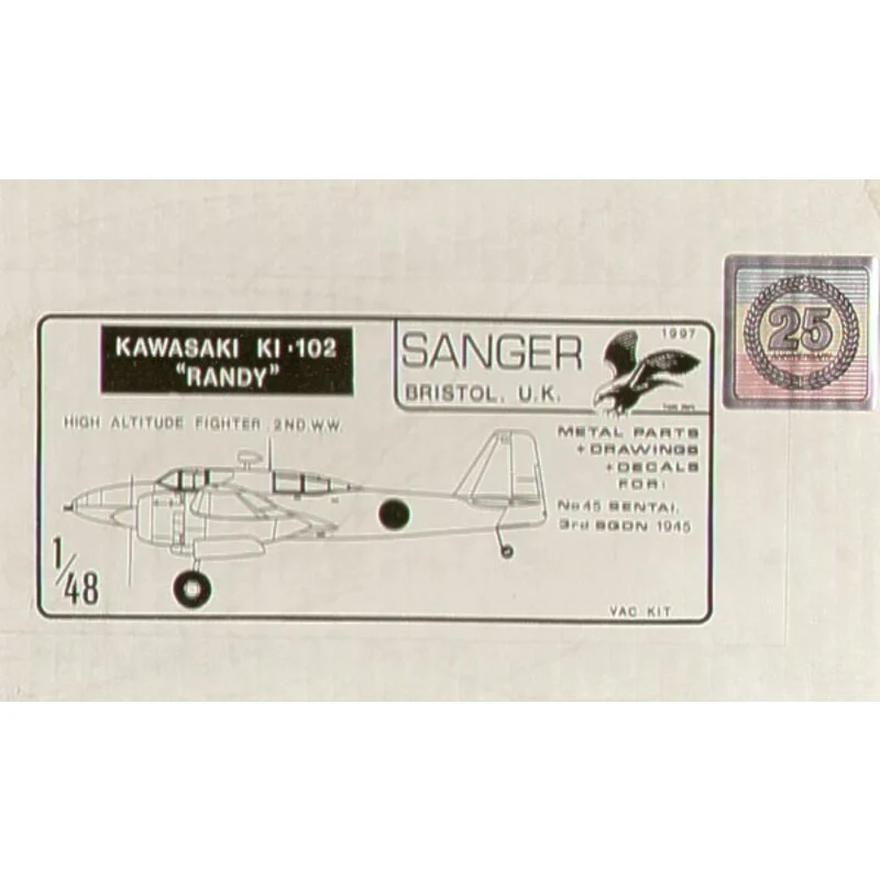 Sanger Maquette Avion Kawasaki Ki-102 Randy 3 Sanger Maquette Avion Kawasaki Ki-102 Randy